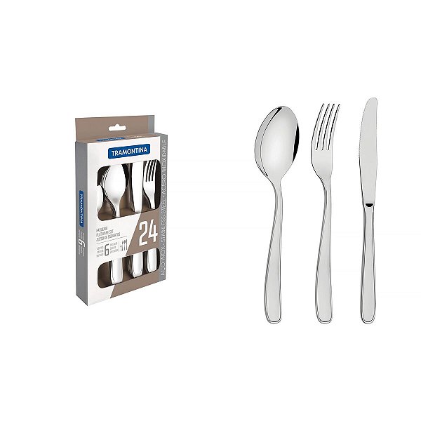 Faqueiro Aco Inox 24Pcs Maresias Tramontina 66902010