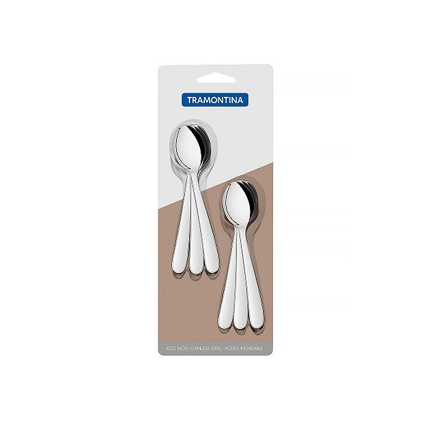 Jg Colher Cha Aco Inox 6Pcs Tramontina 66902071