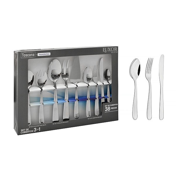Faqueiro Aco Inox 38 Pcs  Angra Tramontina 66903997