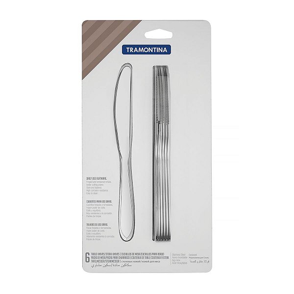 Jg Faca Mesa Aco Inox 6 Pcs  Laguna Tramontina 66906037