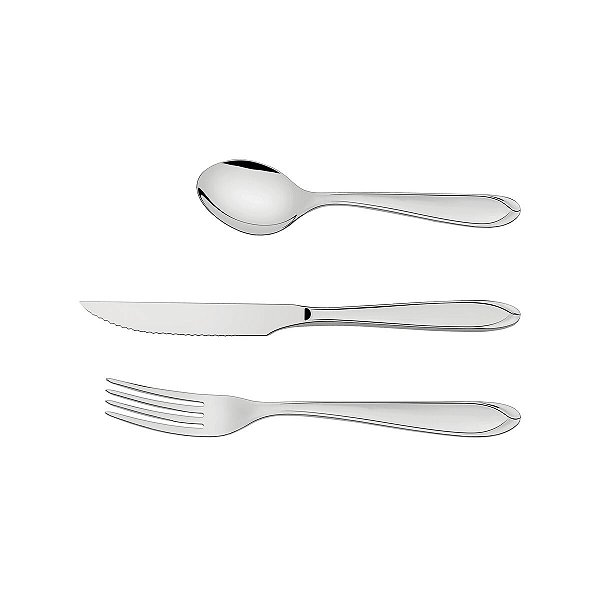 Jg Faca Garfo Colher Aco Inox 3P Laguna Tramontina 66906563