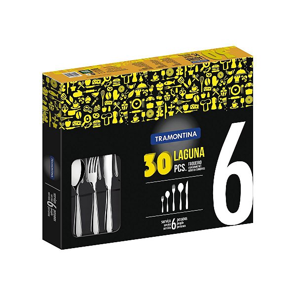 Faqueiro Aco Inox 30 Pcs Laguna Tramontina 66906844