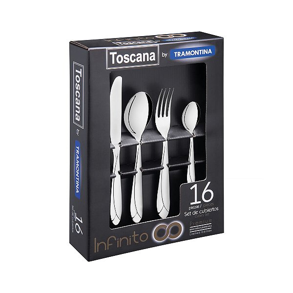 Faqueiro Aco Inox 16 Pcs Aurora Tramontina 66907556