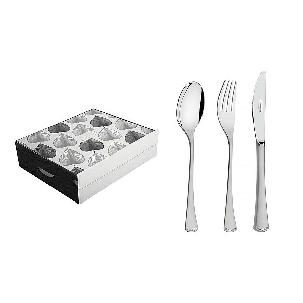 Faqueiro Aco Inox 24Pcs O Cristal Tramontina 66909000