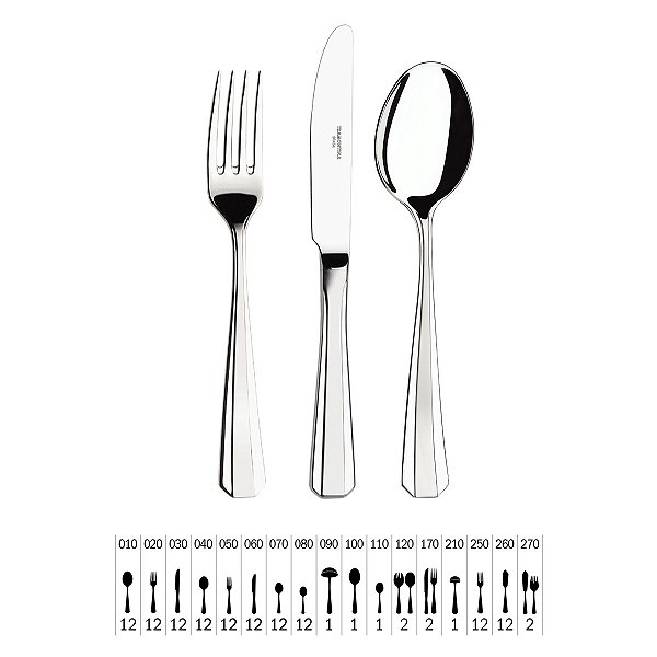 Faqueiro Aco Inox 130Pcs Opera Tramontina 66911423