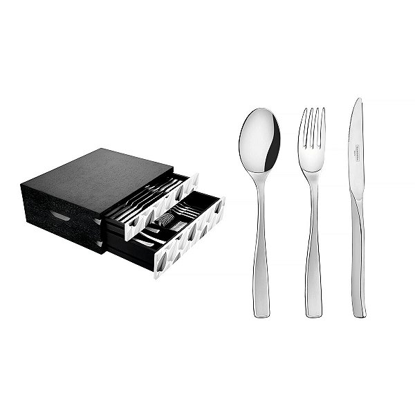Faqueiro Aco Inox 101Pcs C/Estojo Tramontina 66914215