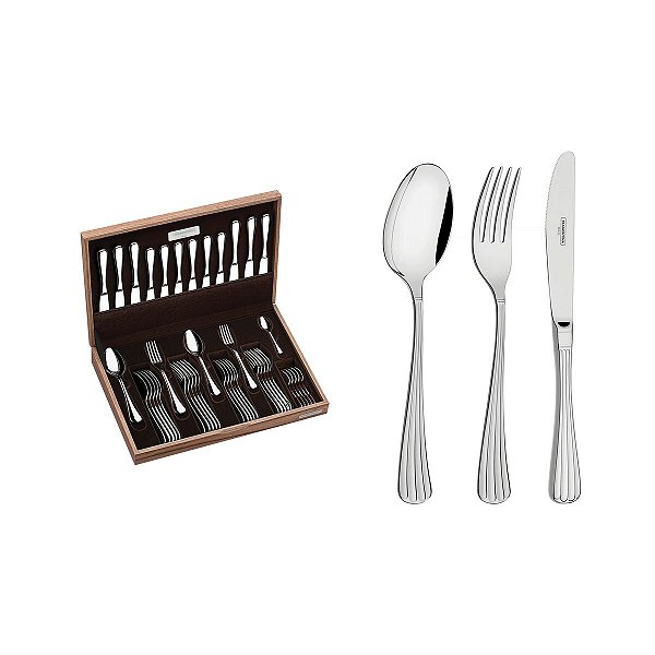 Faqueiro Aco Inox 42Pcs C/Estojo Tramontina 66916200