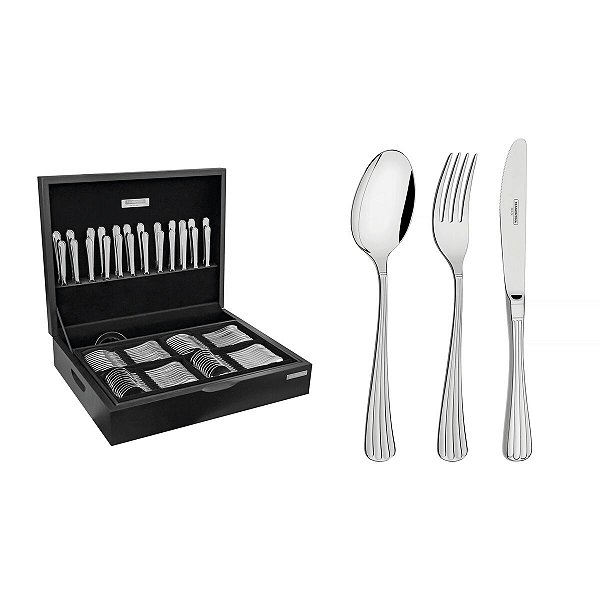 Faqueiro Aco Inox 101Pcs C/Estojo Tramontina 66916214