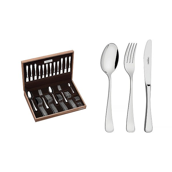 Faqueiro Aco Inox 42Pcs C/Estojo Tramontina 66917203