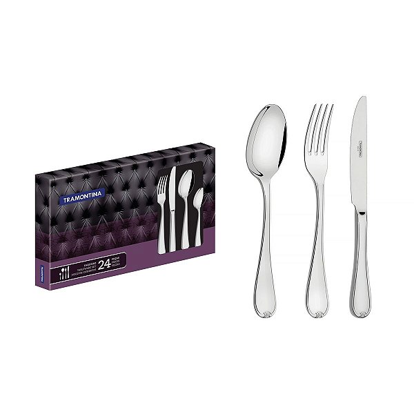 Faqueiro Aco Inox 24Pcs Vicenza Tramontina 66924000