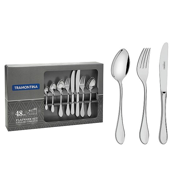 Faqueiro Aco Inox 48 Pcs Italy Tramontina 66932926