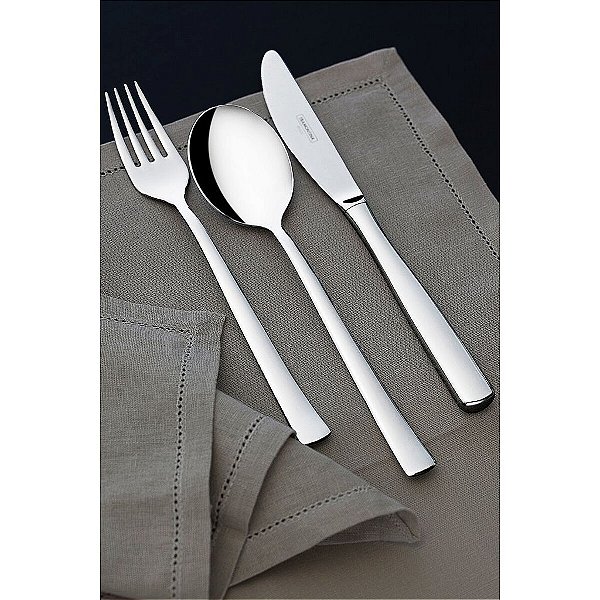 Faqueiro Aco Inox 130 Pc Berlin Brilho Tramontina 66934423