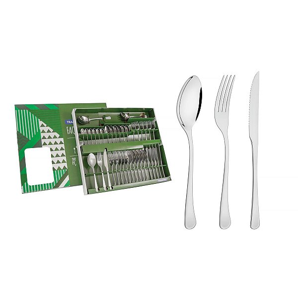 Faqueiro Aco Inox 38 Pcs Havana Tramontina 66945994