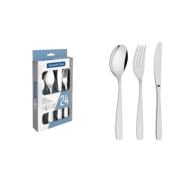 Faqueiro Aco Inox 24Pcs Cosmos Tramontina 66950000