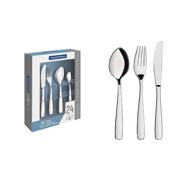 Faqueiro Aco Inox 24Pcs Amazonas Tramontina 66960005