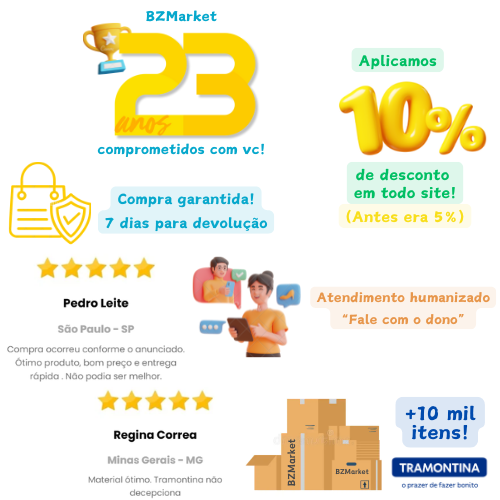 Faqueiro Aco Inox 24Pcs Continental Tramontina 66965010