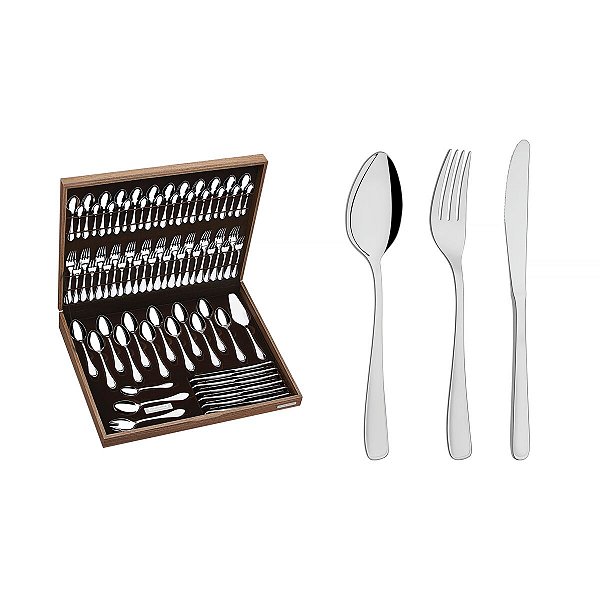 Faqueiro Aco Inox 76Pcs Continental Tramontina 66965300