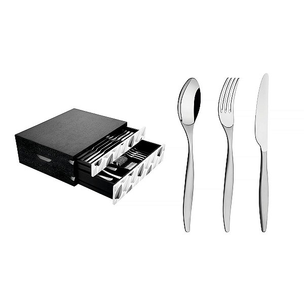 Faqueiro Aco Inox 101Pcs C/Estojo Tramontina 66980215