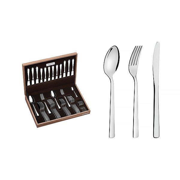Faqueiro Aco Inox 42Pcs C/Estojo Tramontina 66985200