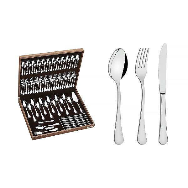 Faqueiro Aco Inox 76Pc Est  Zurique Tramontina 66986300