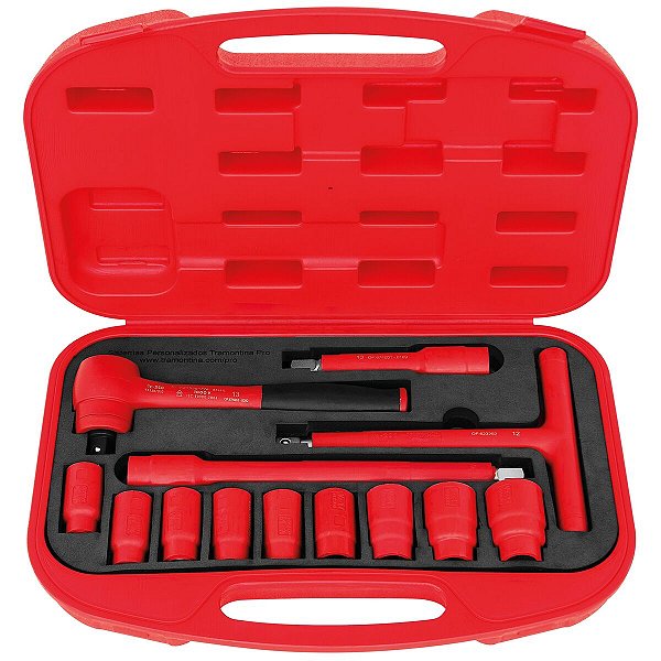 Jogo De Soquetes 1/2 Iec 13Pcs Tramontina 44335213