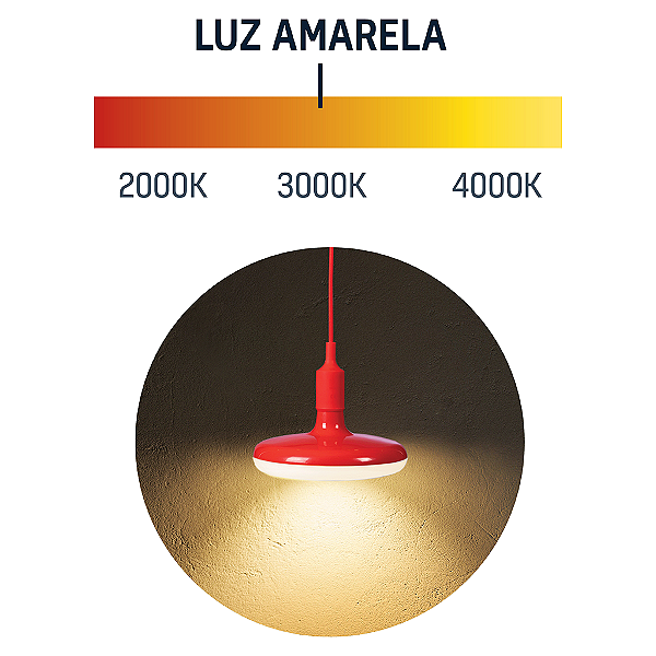 Luminaria Led Ufo Vermelho 36W3000K Tramontina 58027079