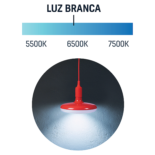 Luminaria Led Ufo Vermelho 18W6500K Tramontina 58027084