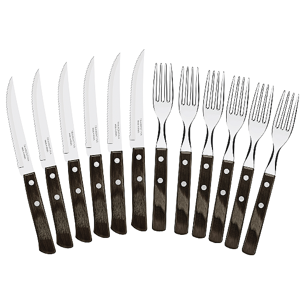 Talher Churrasco 12Pc Polywood Castanho Tramontina 21198984
