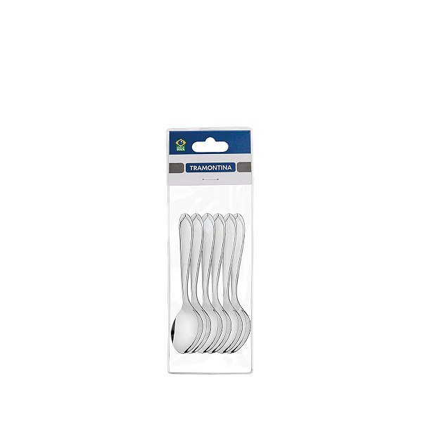 Jg Colher Sobremesa Aco Inox 6Pcs Tramontina 63906046