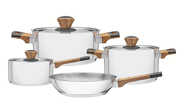 Jg Panelas Aco Inox 4Pc Br Baq Amad Tramontina 65180316