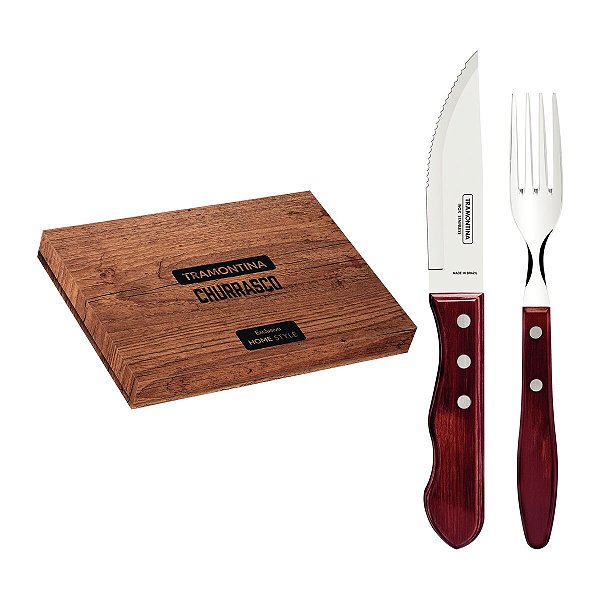 Talher Churrasco 8 Pc Polywood Vermelho Tramontina 21198793