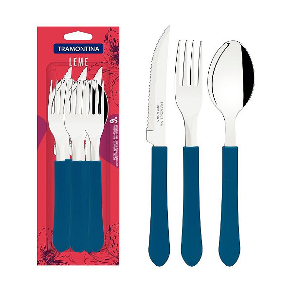 Faqueiro Inox 9Pc Leme Azul Tramontina 23198934