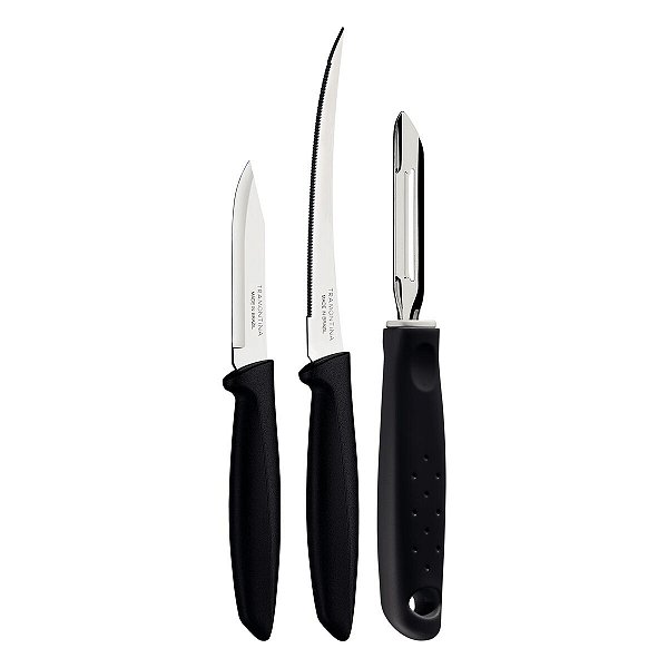 Kit Cortar Inox 3Pc Plenus Preto Tramontina 23498053