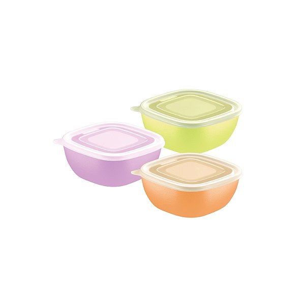 Conj Potes 600Ml 3Pc Mix Color Mis Tramontina 25099879