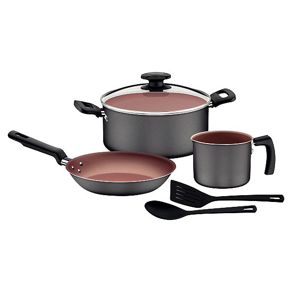 Jogo Panelas Alum 5Pc Loreto Grafite Tramontina 27899128