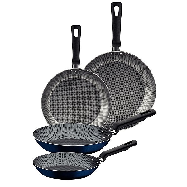 Jogo Frigideira Alum 4Pc Azul Tramontina 27899137