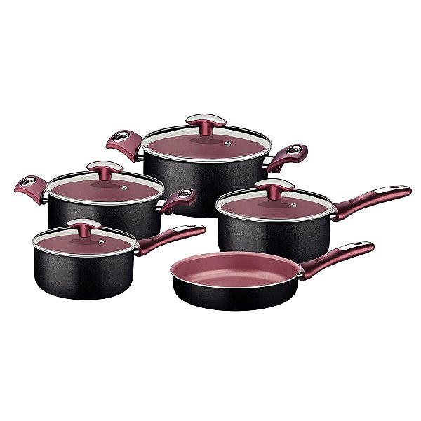 Jogo Panelas Alum 5Pc Preto Tramontina 27899141