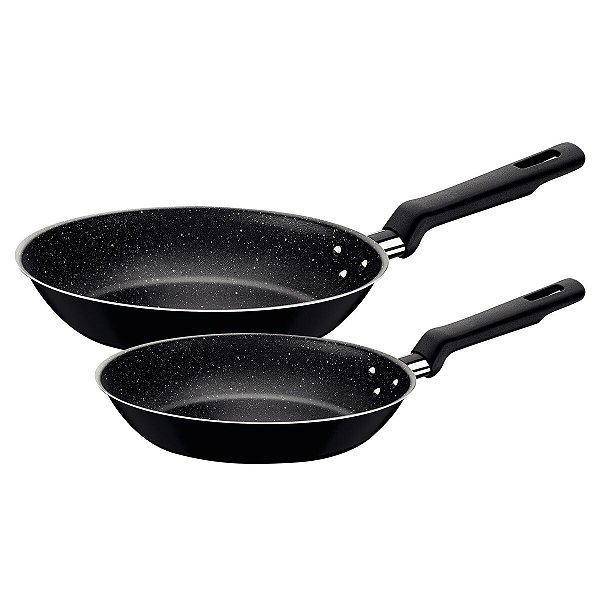 Jogo Frigideiras Alum 2Pc Preto Tramontina 27899168