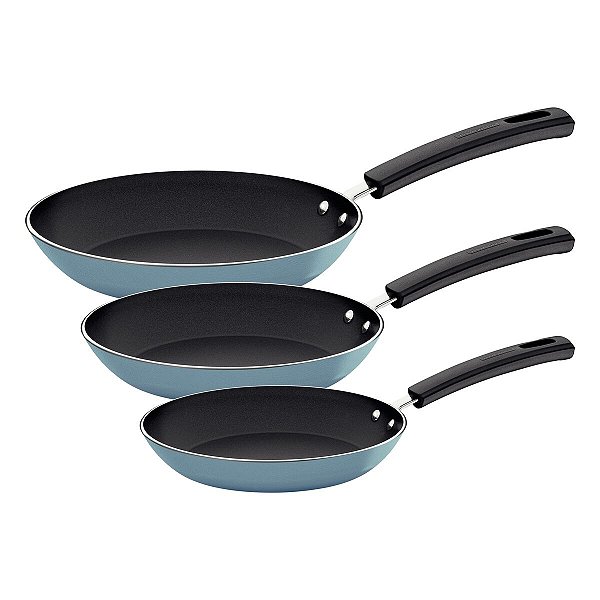 Jogo Frigideira Alum 3Pc Ritual Azul Tramontina 27899373