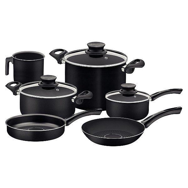 Jogo Panelas Alum 9Pc Preto Tramontina 28599053