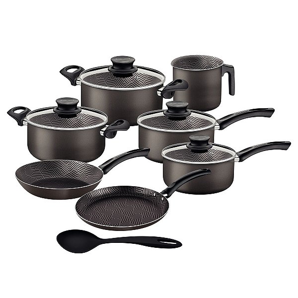 Jogo Panelas Alum 8Pc Paris Chumbo Tramontina 28599616