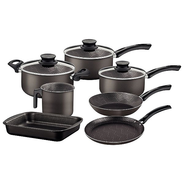 Jogo Panelas Alum 7Pc Paris Chumbo Tramontina 28599620