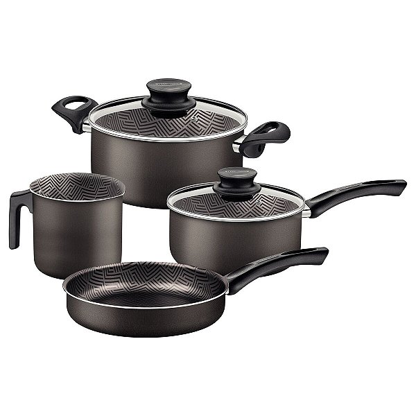 Jogo Panelas Alum 4Pc Paris Chumbo Tramontina 28599621