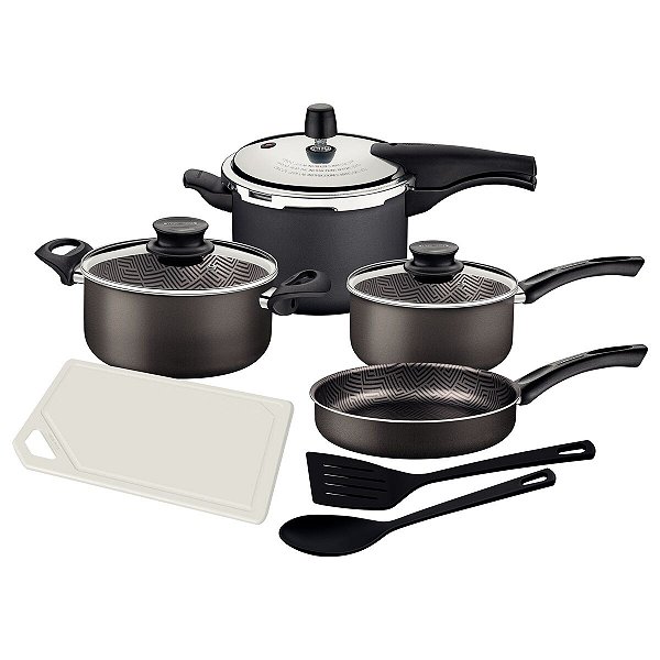 Jogo Panelas Alum 7Pc Paris Chumbo Tramontina 28599623