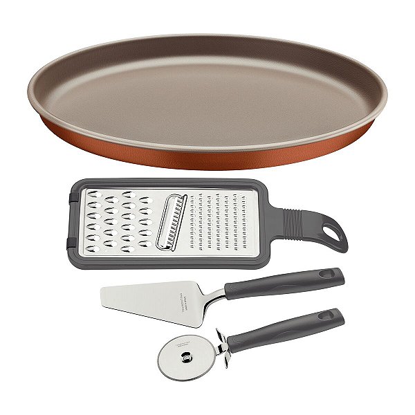 Kit Pizza Inox 4Pc Tramontina 29899435