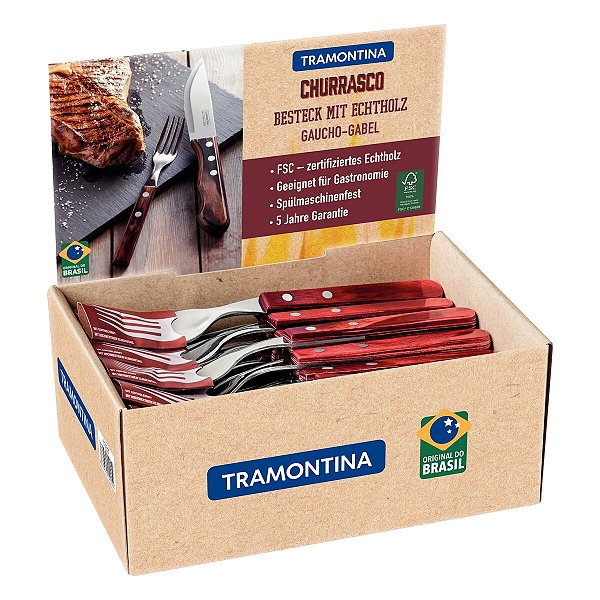 Garfo Mesa Inox Vermelho Tramontina 29899572