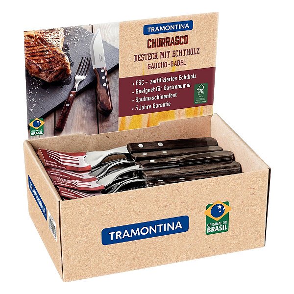 Garfo Mesa Inox Castanho Tramontina 29899573