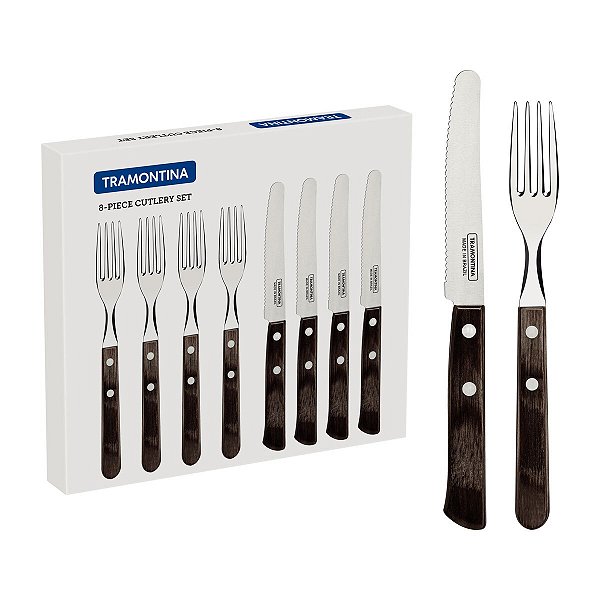 Jg Churrasco Inox 8Pc Castanho Tramontina 29899577