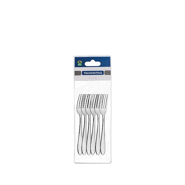 Jg Garfo Sobrem Aco Inox 6Pcs Satri Tramontina 63982056