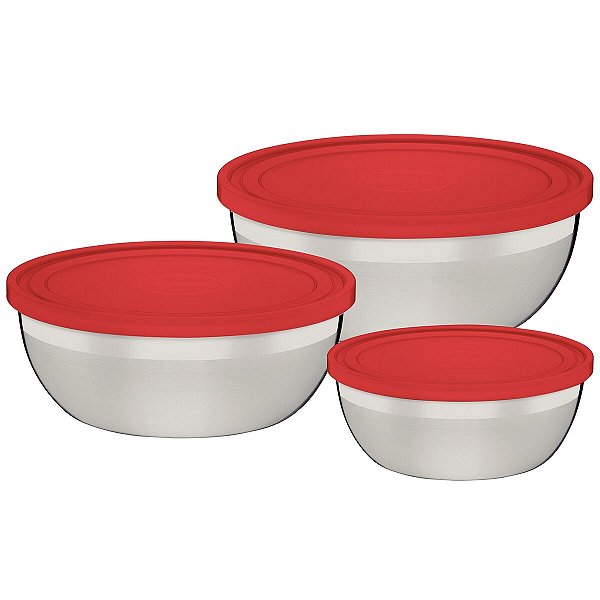 Jg Potes Inox 3Pcs Tampa Colher Freez Tramontina 64220140